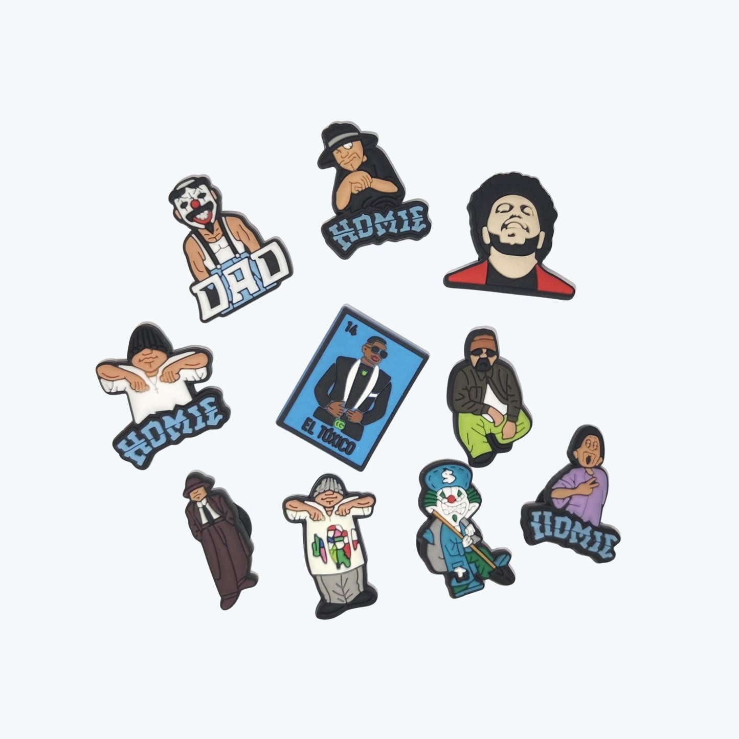 Fits Only on clogs shoes-Street Homies Charm Pack – Urban Legends Collection