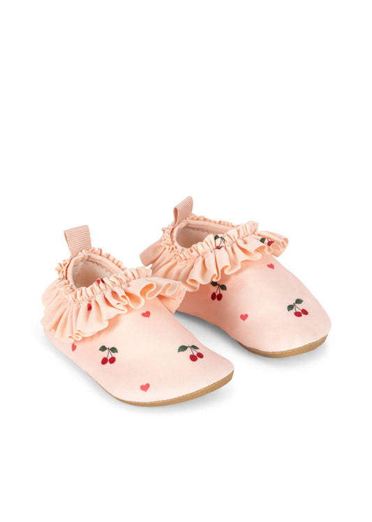 MERLE BADESCHUHE - cherry coeur rose