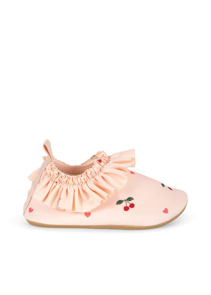 MERLE BADESCHUHE - cherry coeur rose