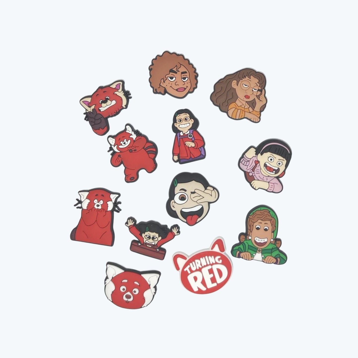 Fits Only on clogs shoes-Red Panda Squad Charm Pack – Inspired by Turning Red