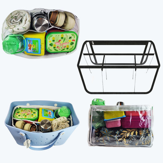 Big Insertion transparent Inner Tote Bag Divider for Travel Cosmetic and Makeup Organizer