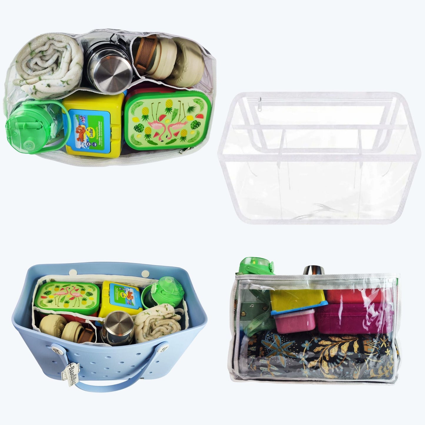 Big Insertion transparent Inner Tote Bag Divider for Travel Cosmetic and Makeup Organizer